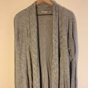 Athleta - L - Pranayama Wrap Sweater in Dark Grey Heather